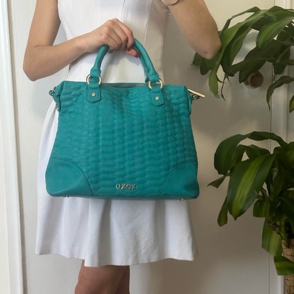 XOXO Turquoise Quilted Handbag - Picture 2 of 8
